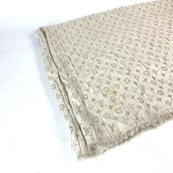 LOUIS VUITTON Monogram logo Glitter Etoile Monogram Scarf Shawl Stole - Picture 3 of 15